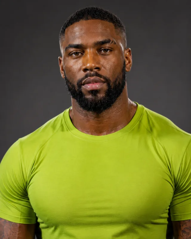 Studio portrait of Malik Stone, the input image for the recipe